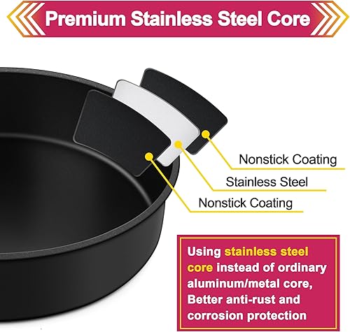 Miniatura 3 de E-far Juego de 4 moldes para pasteles (4 pulgadas6 pulgadas8 pulgadas9 pulgadas), moldes redondos antiadherentes para tartas de cumpleaños, bodas,