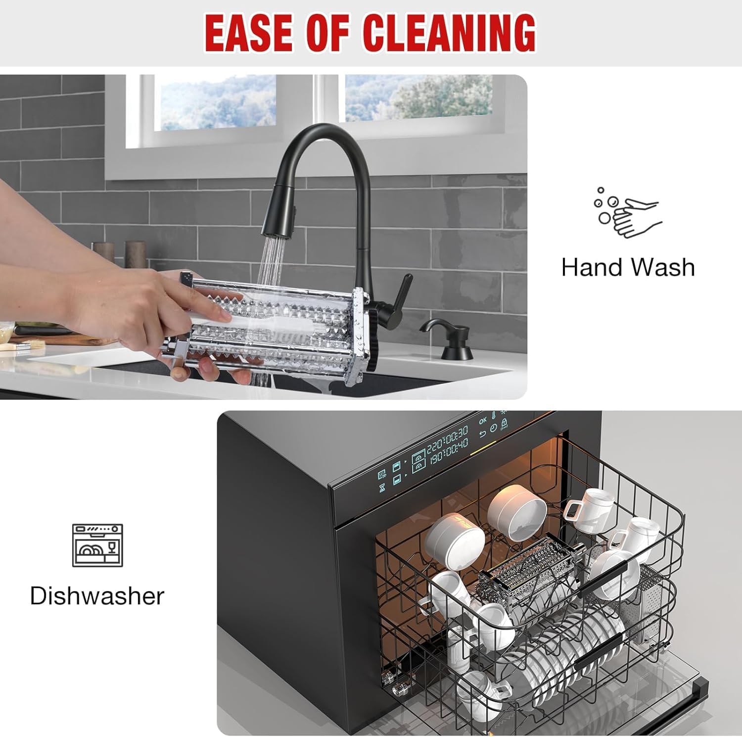 Commercial Meat Tenderizer Machine, Electric Meat Tenderizer Tool with Clear Cover, Safe One-Press Design and Easy to Cleaning for Kitchen Camping and Outdoor Grilling