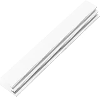 A&S Mezuzot Aluminum Mezuzah Case in Adi Sidler Side Design Door Mezuza for Parchment Scroll Home Blessing Decor (White, 6 Inches)