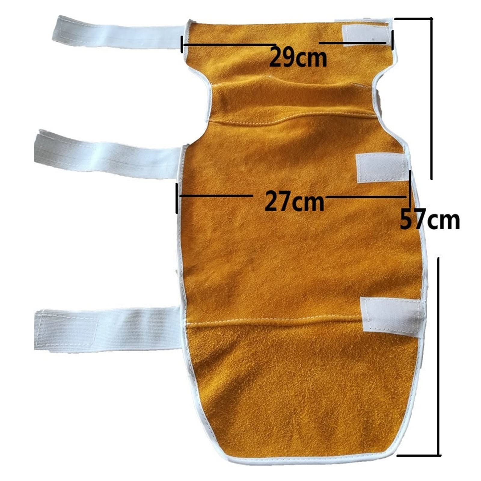Delantal de Trabajo, Soldador de cuero artificial herrero delantal de servicio pesado retardante de soldadura resistente a alta temperatura herramientas de ropa(57cm height-A)
