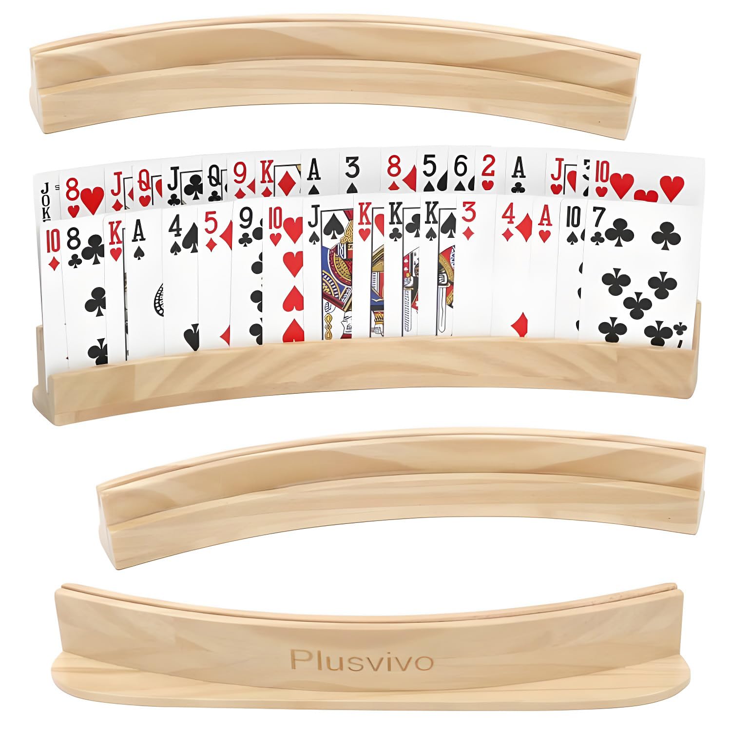 Amazon.com: plusvivo Set of 4 Curved Playing Cards Holders for