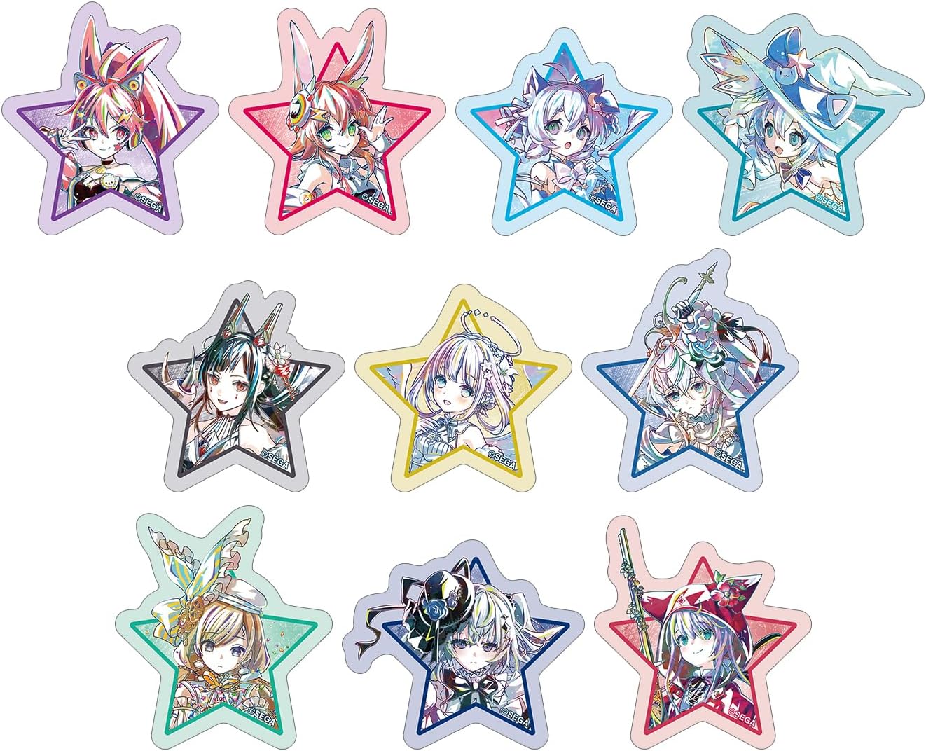 Maimai Prism Plus Trading ANI Art Vol. 2 Die Cut Stickers Box of 10