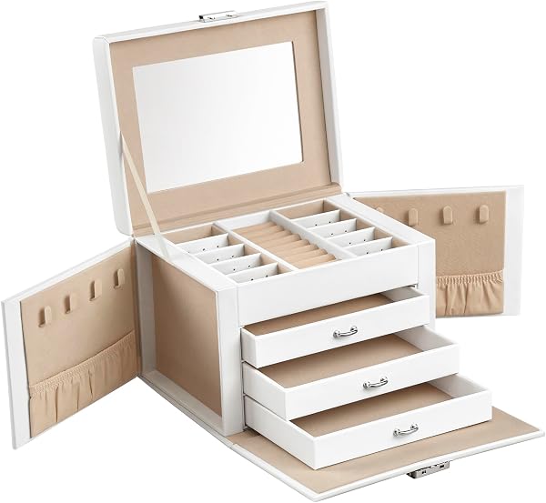 SONGMICS JBC159W01 Scatola Portagioie 4 livelli