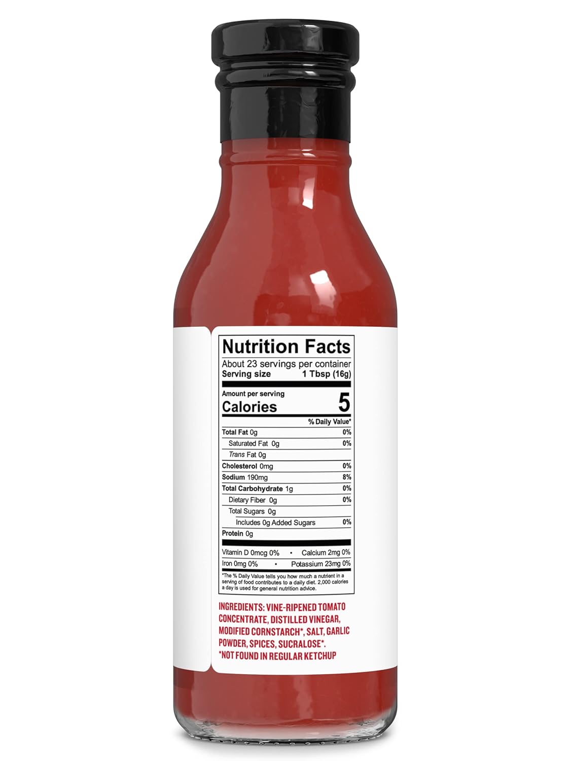 G Hughes Sugar Free Ketchup - Gluten Free, Preservation Free, Low Carb Ketchup, No Sugar Added Ketchup, Keto Condiments - 13 Oz (6-Pack)