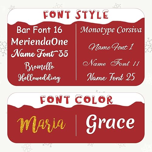 Miniatura 10 de Dreamdecor Medias de Navidad personalizadas con nombre, calcetín de Navidad de 18 pulgadas, ciervo, gnomo, Papá Noel, muñeco de nieve, arpillera, a