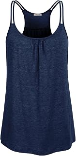 Womens Scoop Neck Cute Racerback Yoga Workout Tank Top