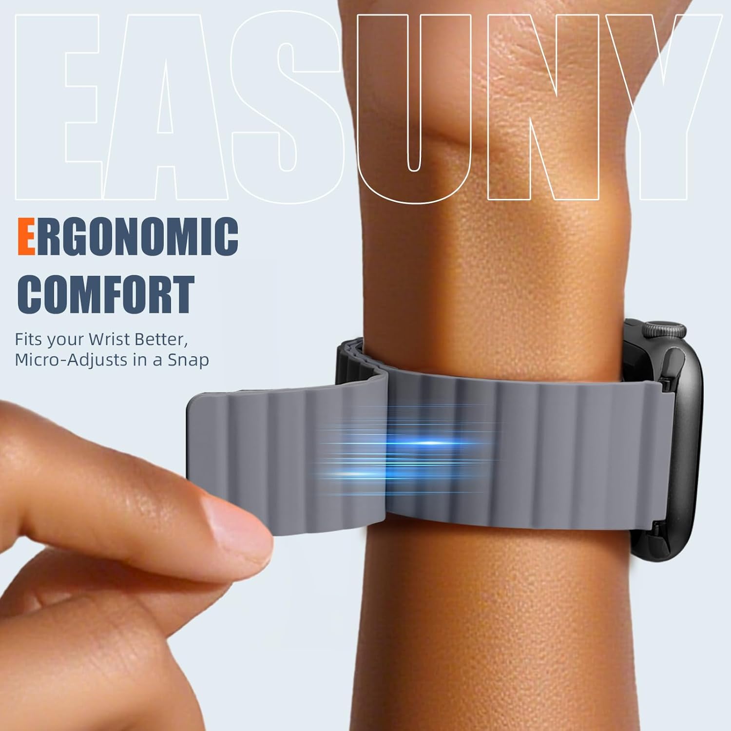 Reversible Magnetic Watch Band Compatible with Apple Watch Series 11 10 9 8 7 6 5 4 Ultra 3/2/1 SE for Men, Double Sided Wearable Silicone Sport Wrist Strap for iWatch 49mm 46mm 45mm 44mm 42mm 40mm - Image 4