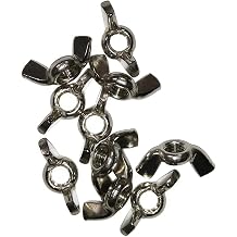 Industrial 10 pcs 304 Stainless Steel Wing Nuts Hand Twist Tighten Wing Nut Threaded Thumb Butterfly Claw Nuts M8x1.25