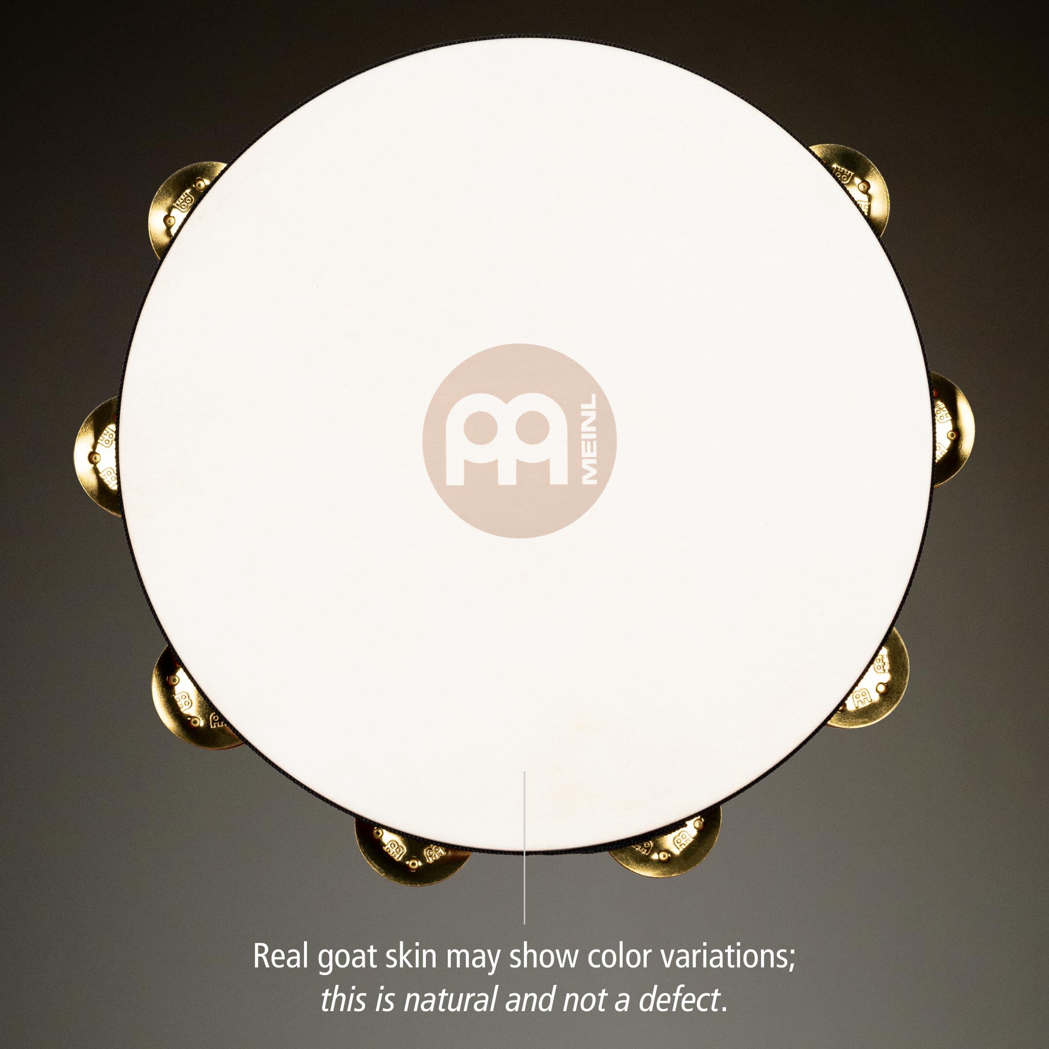 Meinl Percussion TAH2B-AB - Pandereta de madera y latón, piel de cabra, Doble fila