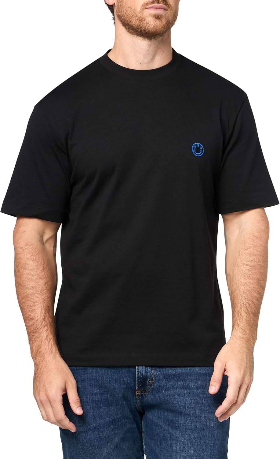 Hugo Mens Small Smile Logo Cotton T-Shirt