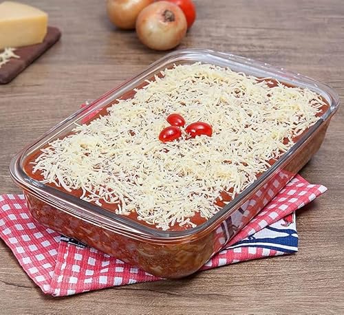 Conjunto 2 Assadeiras Formas De Vidro Marinex Lasanheira 5L + 1,6L Pirex Para Forno