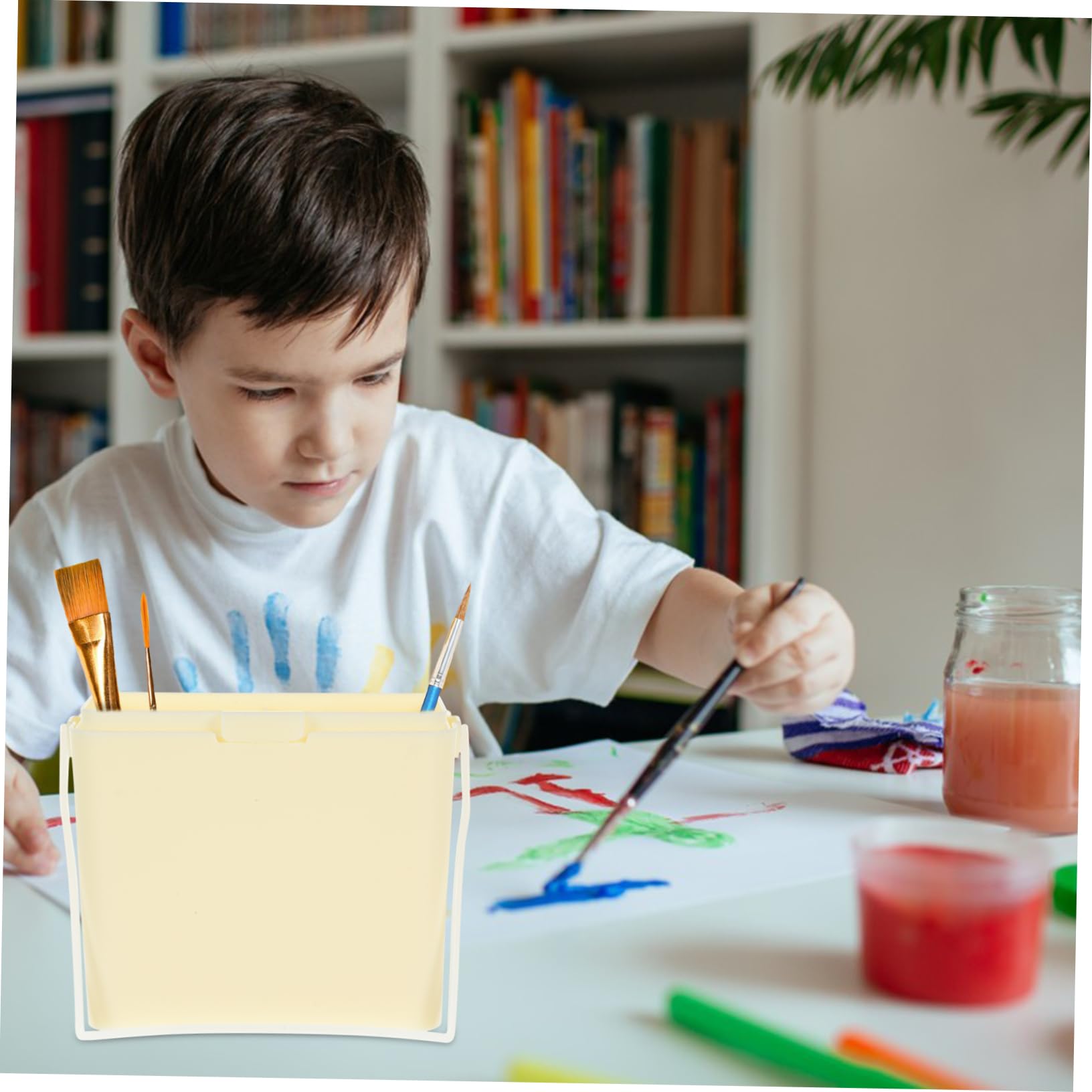 VILLCASE Watercolor Brush Multi-Functional Paint Brush Washer with Portable Water Bucket Storage for Artists