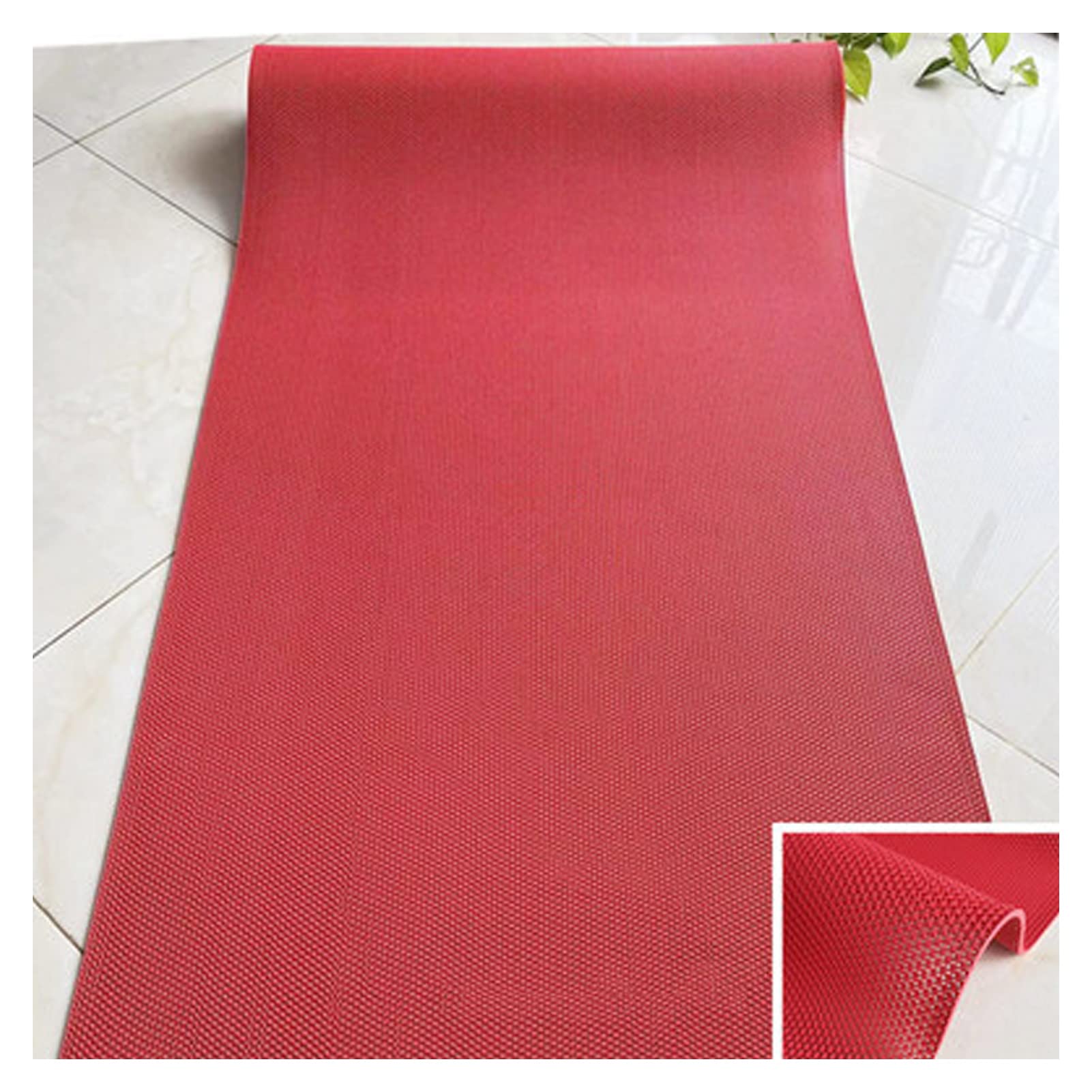 GTHTUHFD Non-Slip Drainage Mat 3X6.5Ft Commercial Floor Mat Pvc Anti Fatigue Bathroom Floor Mat For Swimming Pool Showers Room Toilets Restaurant Garage Doormat Indoor Outdoor Wet,Rojo