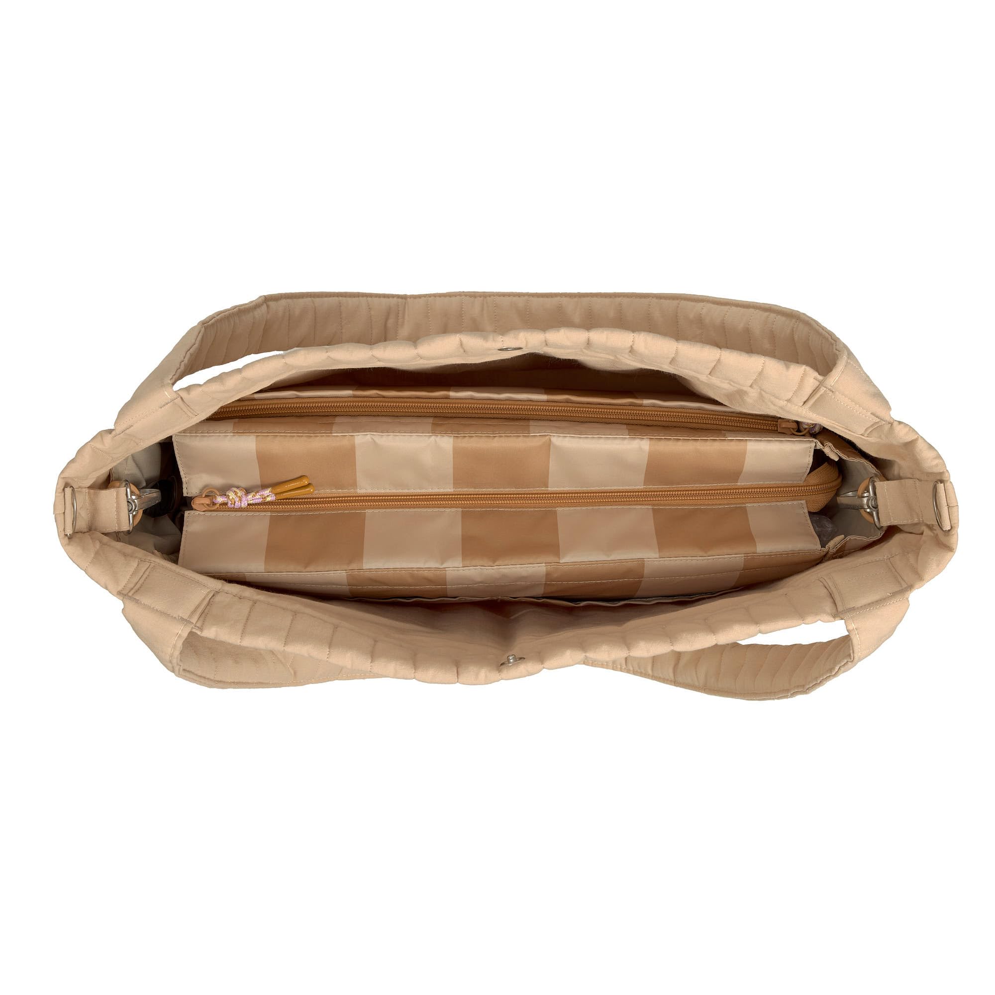 LÄSSIG Torba do przewijania dla niemowląt Shopper z mocowaniem do wózka dziecięcego/MIX Shopper Cotton beżowa