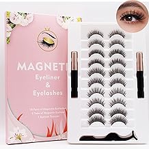 Magnetic Eyelashes, 10 Pairs, Soft and Natural False Eyelashes, 10 Styles, Faux Mink Cat Eye, Long Short Versions, False Eyelash Extensions Set, Fluffy, Long and Three-Dimensional