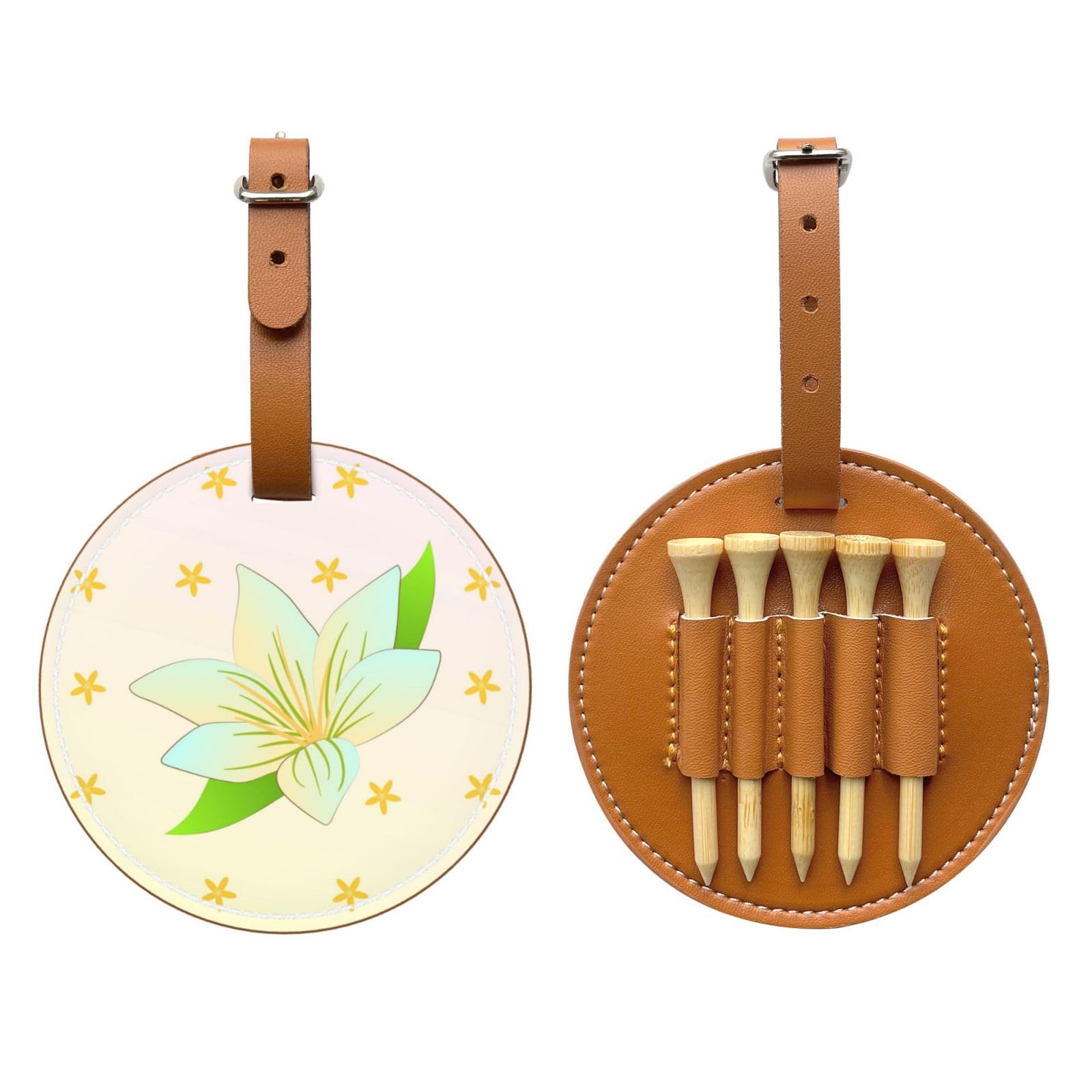 WXXWXD Blooming Daffodils Printed Golf Tee Storage Bag - Portable Storage, Easily Organize Tees