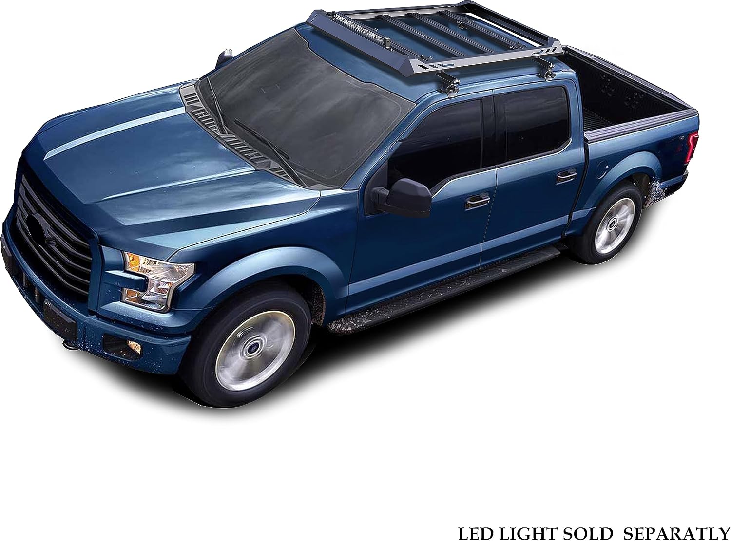Black Horse Traveler aluminum Roof mounted cargo basket Rack(58"x15"x9")Black Compatible with 13-23 Silverado 1500|15-26 Ford F-150|13-23 Ram 1500|19-23 Chevrolet Silverado 1500|19-23 Ram 1500-TRRB160