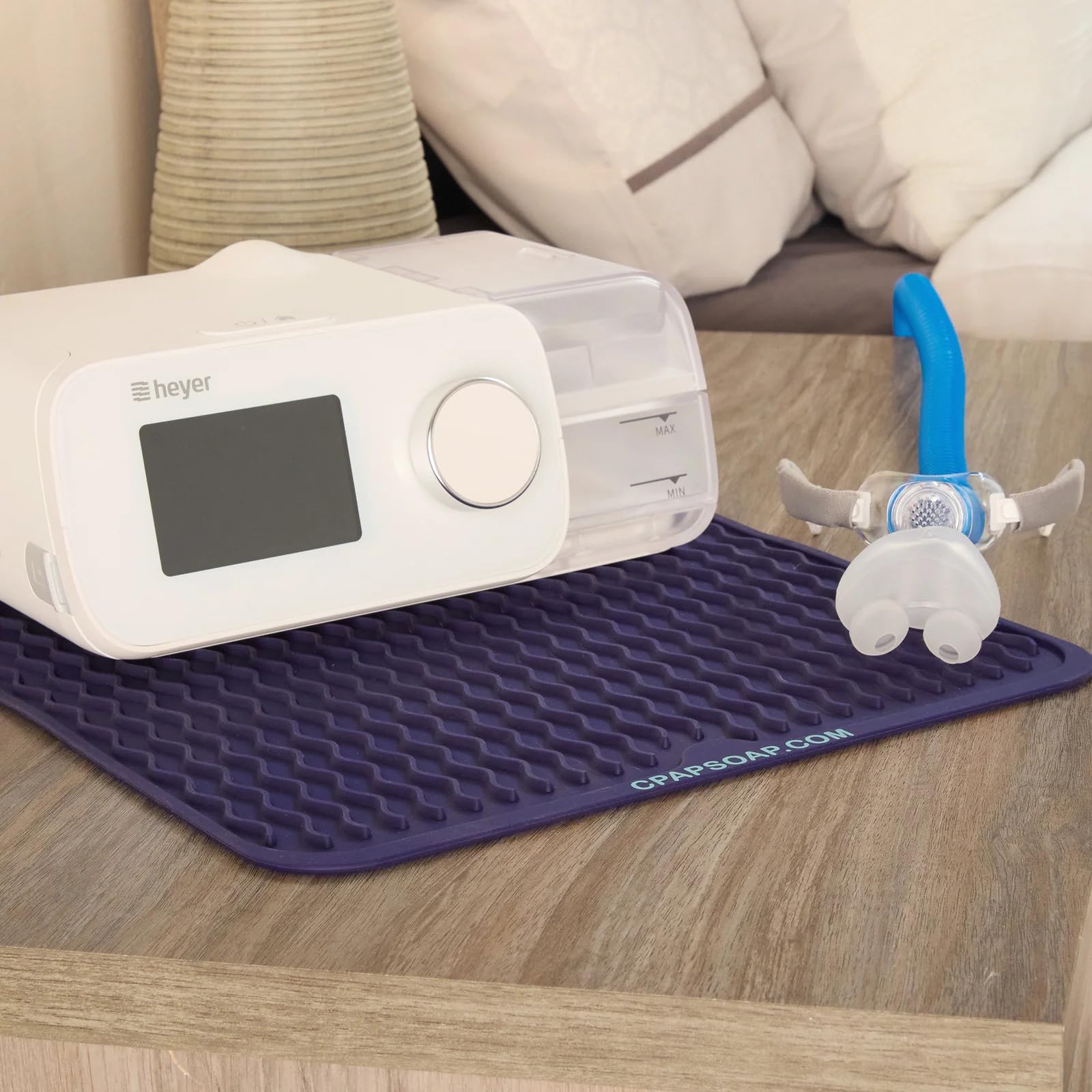 Brush, Mat, & Hanger Bundle - 2-Piece Cleaning Brush Set with Silicone Pad and Hose Hanger