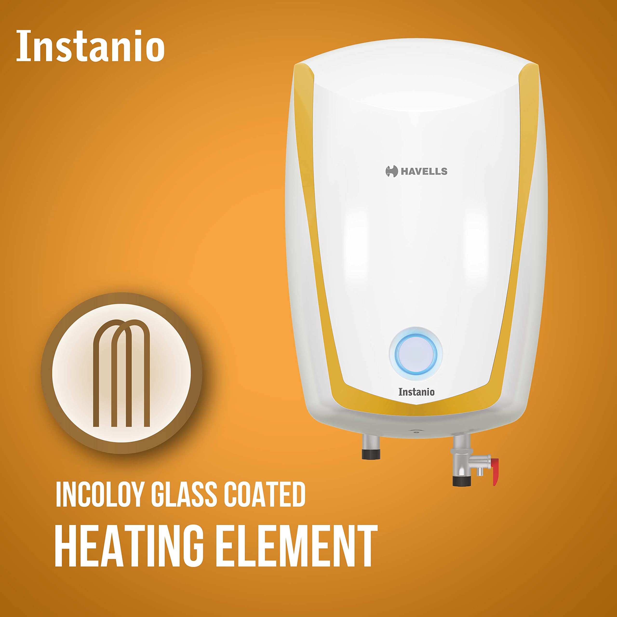 Buy Havells Instanio 10 Litre Storage Water Heater (White Mustard) Online  at Low Prices in India - Amazon.in