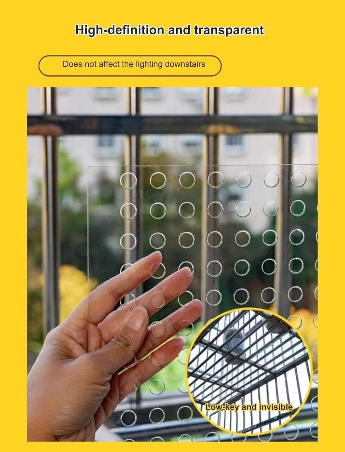 Transparent Perforated Metal & Plastic Window Sill Guardrail Planters (35x100cm) - Lightweight, Durable, Perfect for Indoor/Outdoor Gardening & Home Decor