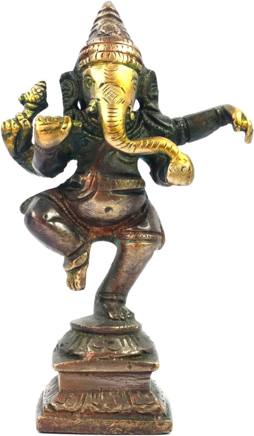 ASHIRWAD Brass Shri Ganesha Idol for Home Statue of Lord Hindu God (Ganesh-05)