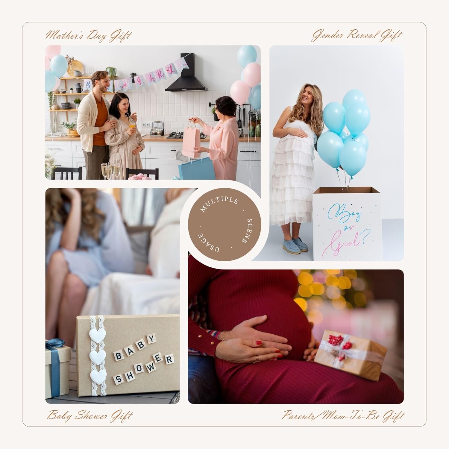 Ultrasound Picture Frame - Triple Sonogram Frame for Mom to Be | Pregnancy Photo Album Decor | Baby Nursery Essentials & Gender Reveal Gifts | First Trimester Keepsake & Pregnancy Must Haves - White2 - Image 5