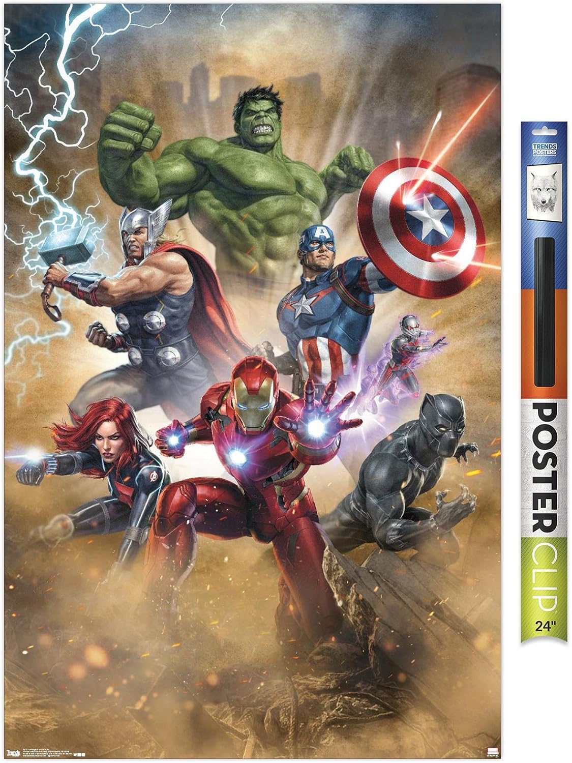 Trends International Marvel Cinematic Universe - Avengers - Fantastic Wall Poster, 22.375" x 34", Black Framed Version