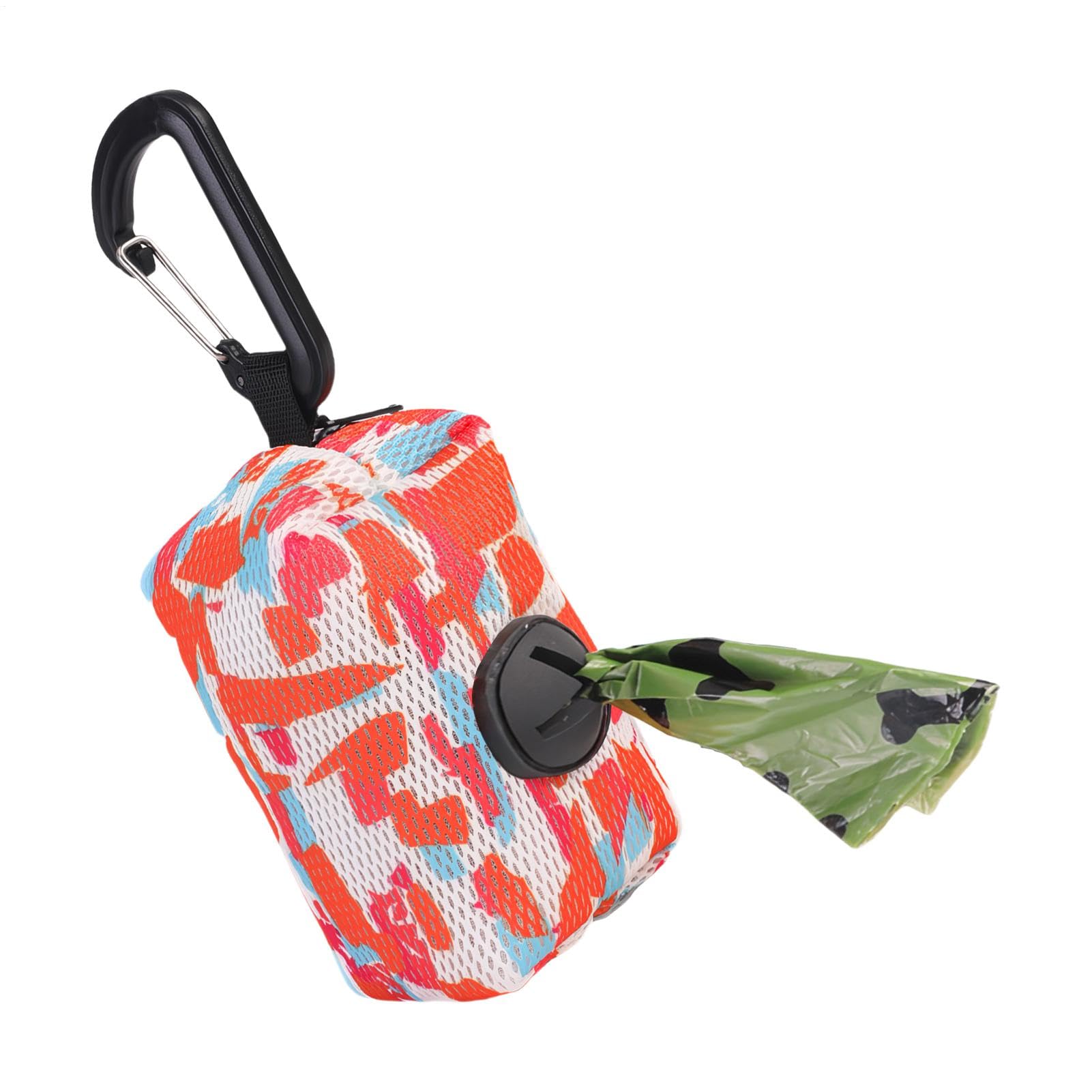 Dog Waste Bag Dispenser - Dog Poop Bag Holder | 3.54 inch Polyester Poop Bag Holder Dog Bag Dispenser | Zipper Pouch Dog Poop Holder | Dog Waste Bag Holder with Carabiner, Poo Bag Holder, Pet Supplies