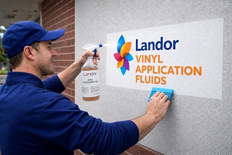 Landor Liquid Lamination Window Application Fluid 1 Litre – Wet Apply Solution for Vinyl Graphics, Decals, Stickers & Window Film – Bubble Reduction, Fast Drying, Water Based