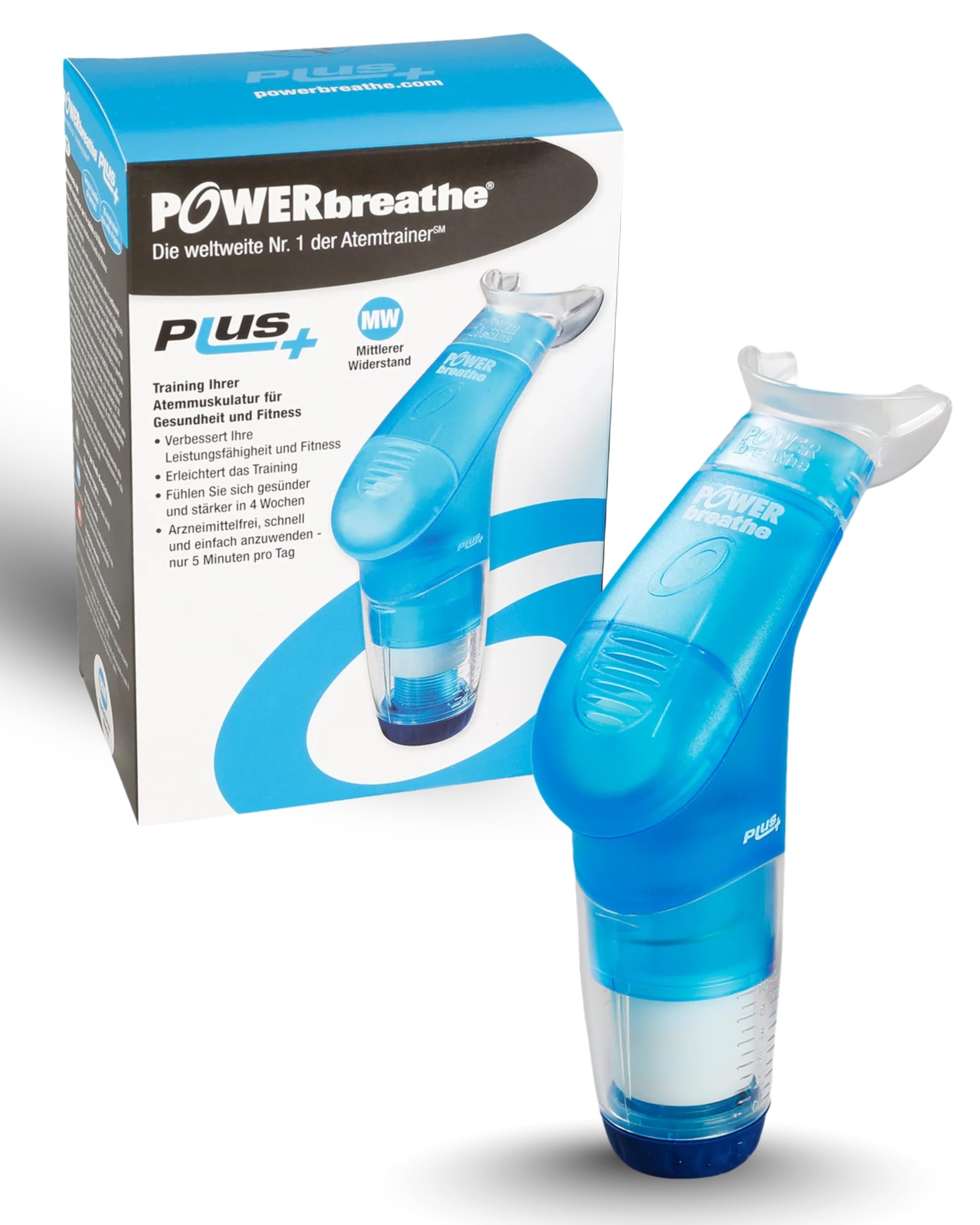 POWERBREATHE Plus I mittlerer Widerstand I Atemtrainer zur Stärkung der Atemmusk