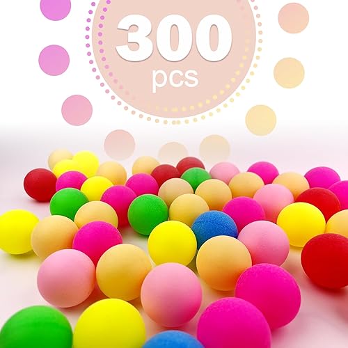 Miniatura 3 de Ruizhihu 300 bolas de ping pong de colores de 1.575 pulgadas, pequeñas bolas de plástico para fiestas de cerveza, bolas de pong para actividades