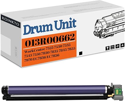 7525 Drum Unit 013R00662 Imaging Unit High Yield Compatible Replacement for Xerox WorkCentre 7530 7535 7545 7556 7830 7835 7845 7855 7970 Printer 1-Pack Black