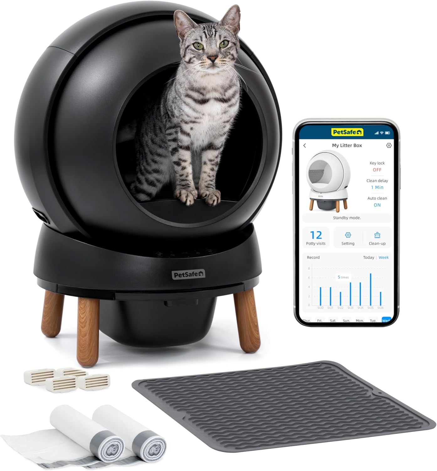 Automatic Self-Cleaning Litter Box for Cats