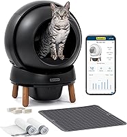 PetSafe ScoopFree SmartSpin Self-Cleaning Litter Box Bundle: Automatic App-Controlled Waste Removal, 4X Odor Control, Multi-Cat Health Monitor