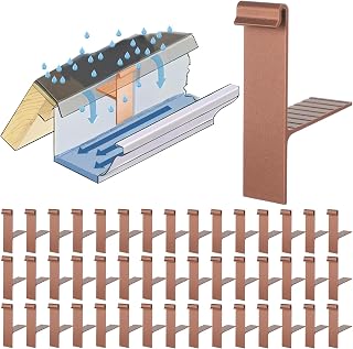 Blulu 50pcs 5 Inches Aluminum Gutter Wedges for 5 Inch K Style Gutters Use to Level Your When Fascia 4, 5, and 6 inch in Slanted Sloped Application Including Crown Molding (T,Dark Brown)