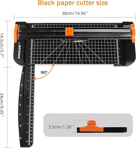 Miniatura 3 de Cortador de papel para aula, recortadora de papel pequeña de 12 pulgadas, herramienta de suministros con protección automática de seguridad y regla