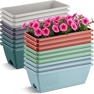 12 Pack Plastic Window Planters