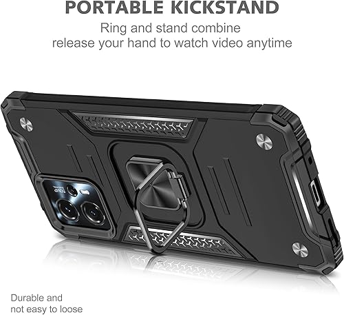 Miniatura 4 de Asuwish Funda de teléfono para Motorola Moto G13G23 con protector de pantalla de vidrio templado y soporte de anillo delgado híbrido protector móvil