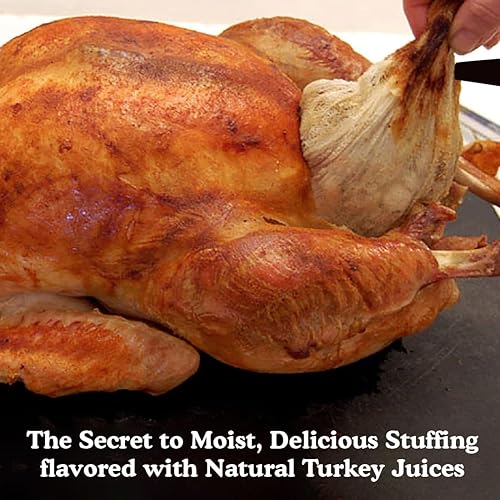 Miniatura 4 de Regency Wraps Bolsas de relleno de pavo, bolsa de malla 100% algodón que permite que el jugo de aves de corral le dé sabor al aderezo con extracción