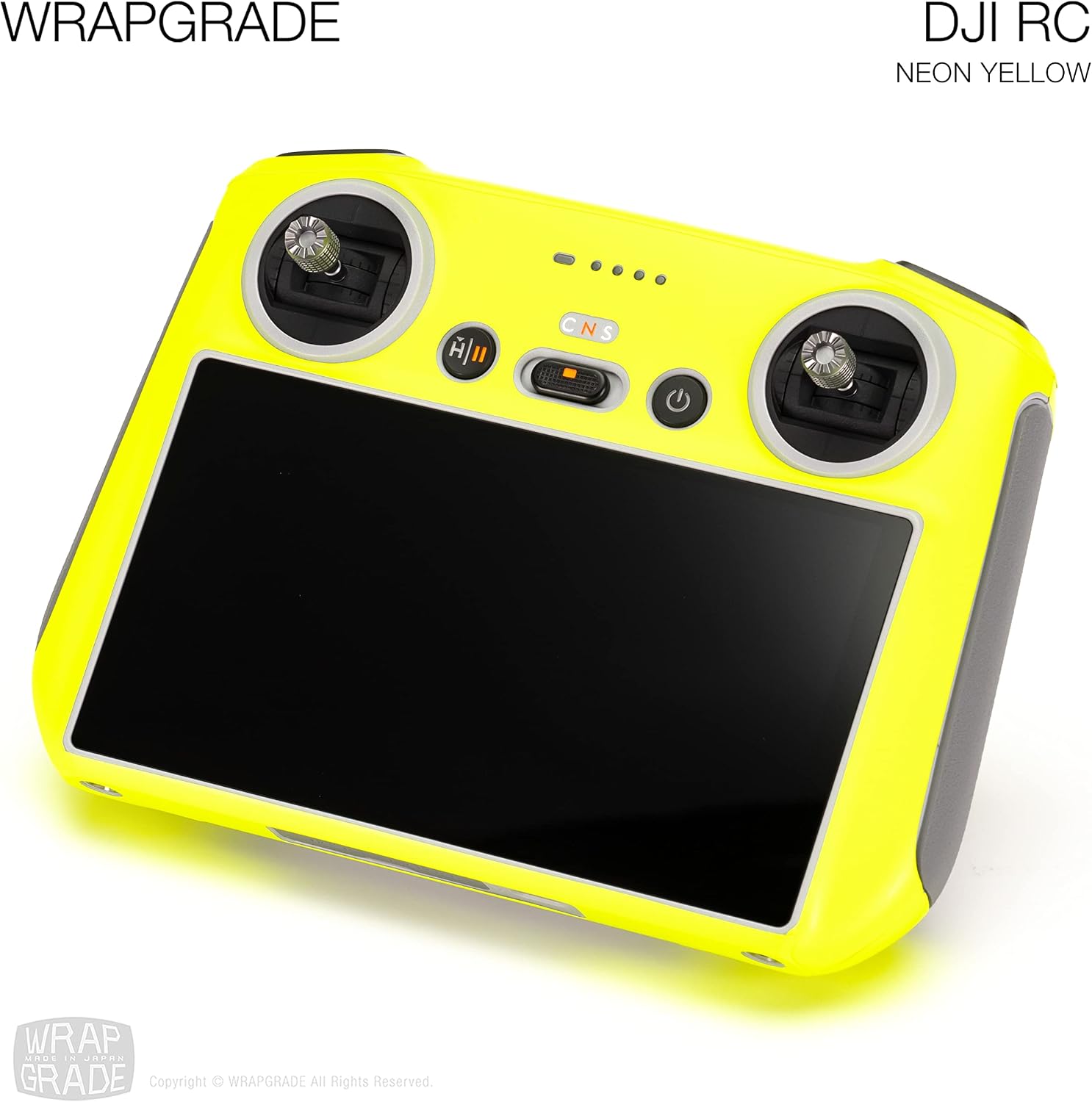 WRAPGRADE Skin Stickers compatible with DJI RC (NEON YELLOW), Small - Image 3