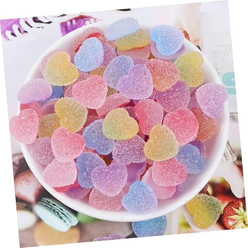 Miniatura 8 de Ciieeo 48 piezas de dijes de material de bricolaje con parte trasera plana de caramelo Werthers de resina de caramelo de parte trasera plana