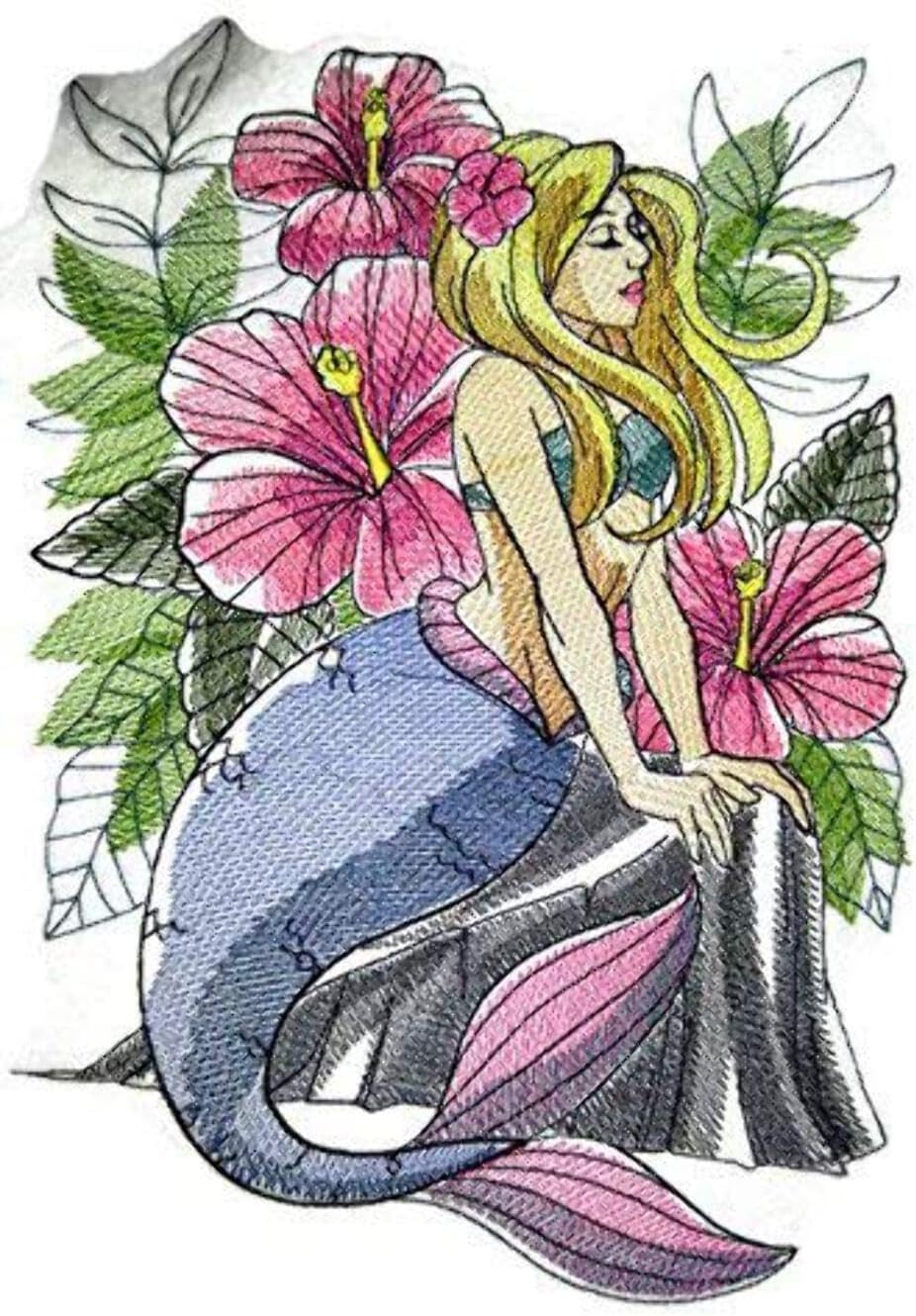 Custom Legendary Mythical Unique Mermaid [Mermaid Splendor] Embroidery Iron On/Sew Patch [6.9" * 9.53."][Made in USA]