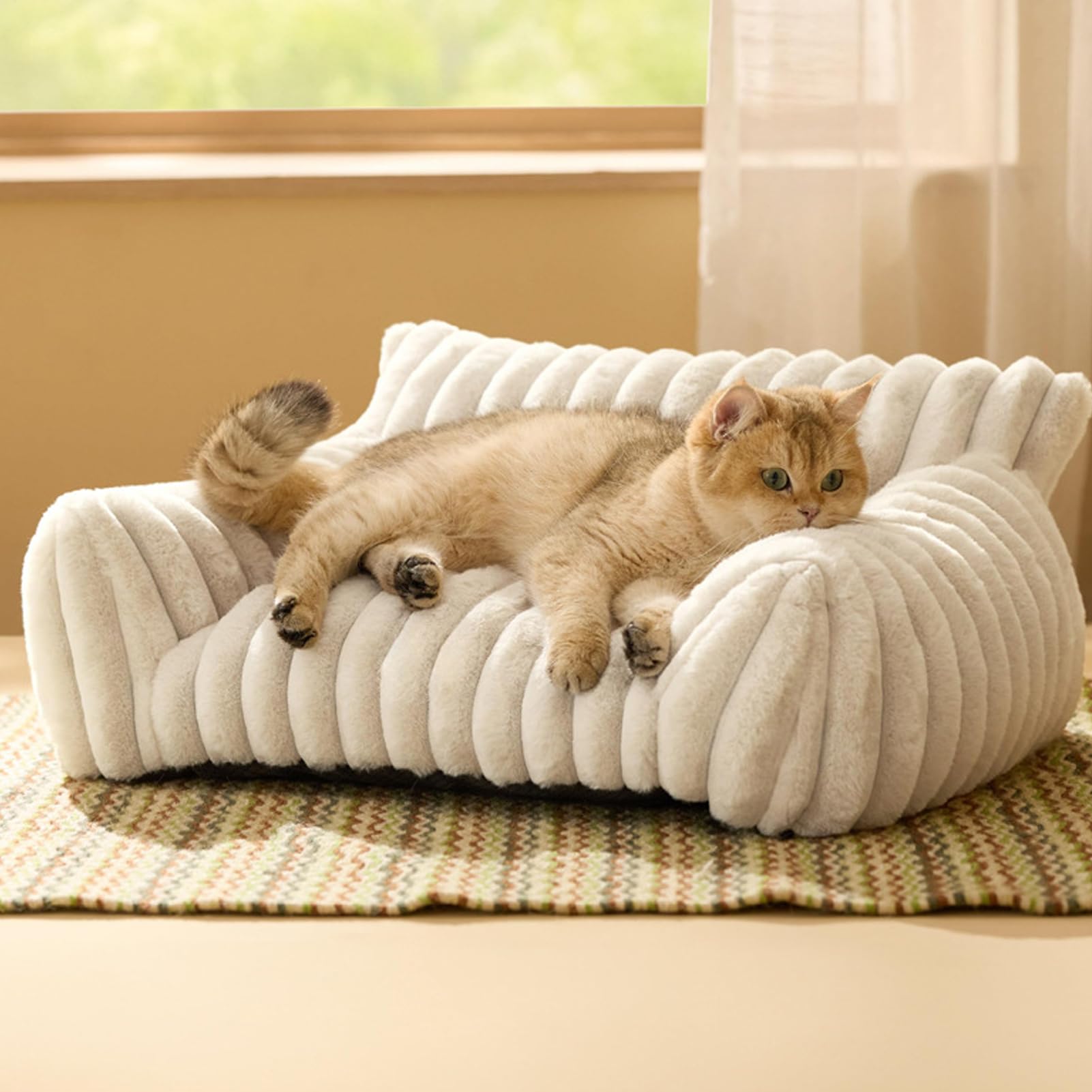 Sofá para Gatos | Sofá para Mascotas De Interior,Cómodo Cama Elevado para Gatos y Perros para Coche Dormitorio Apartamento Viaje Patio