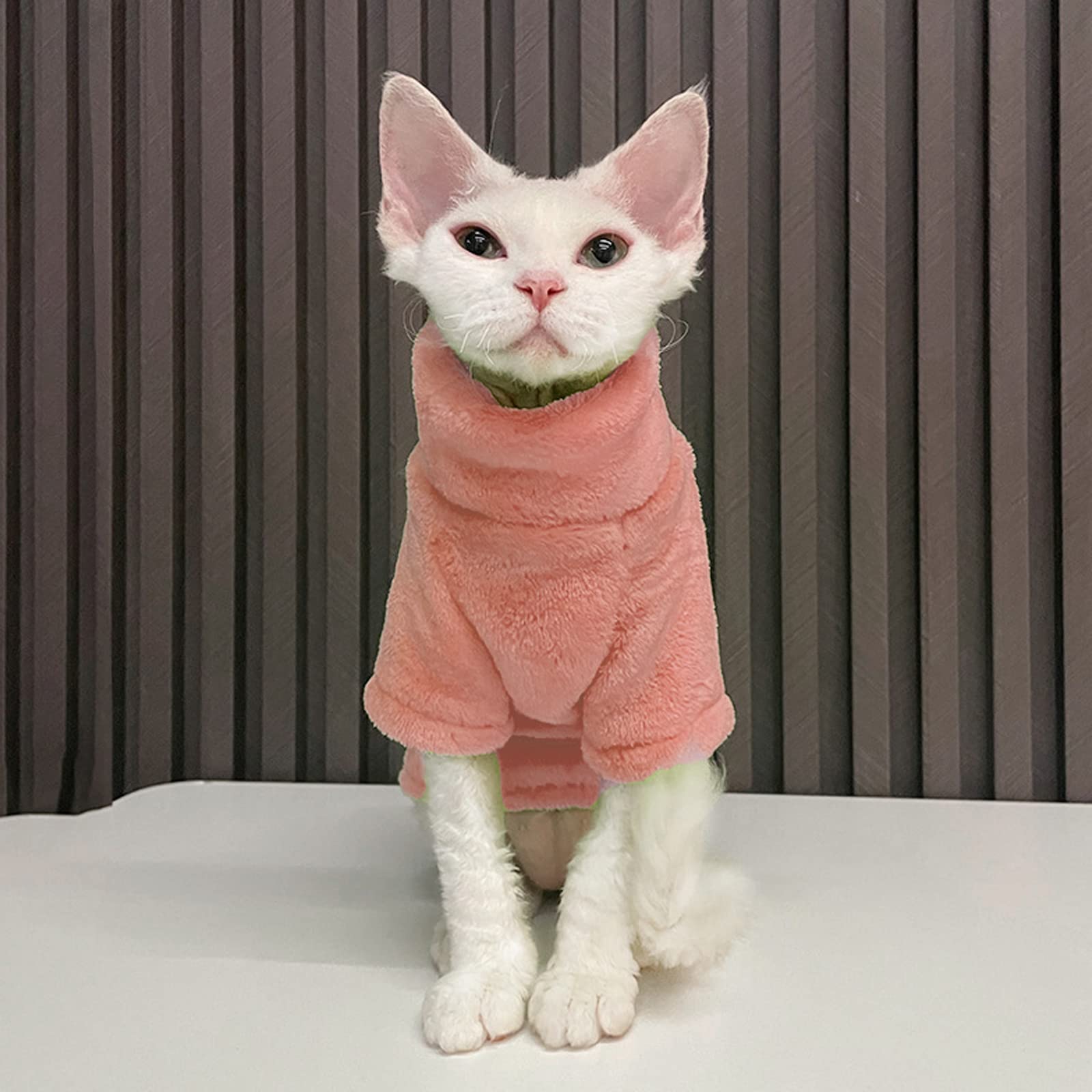 Toysructin Sphynx & Cornish Rex Cat Clothes - Breathable Warm Cats T-Shirt for Spring-Summer-Autumn, Cute Wear Shirt & Vest Pajamas