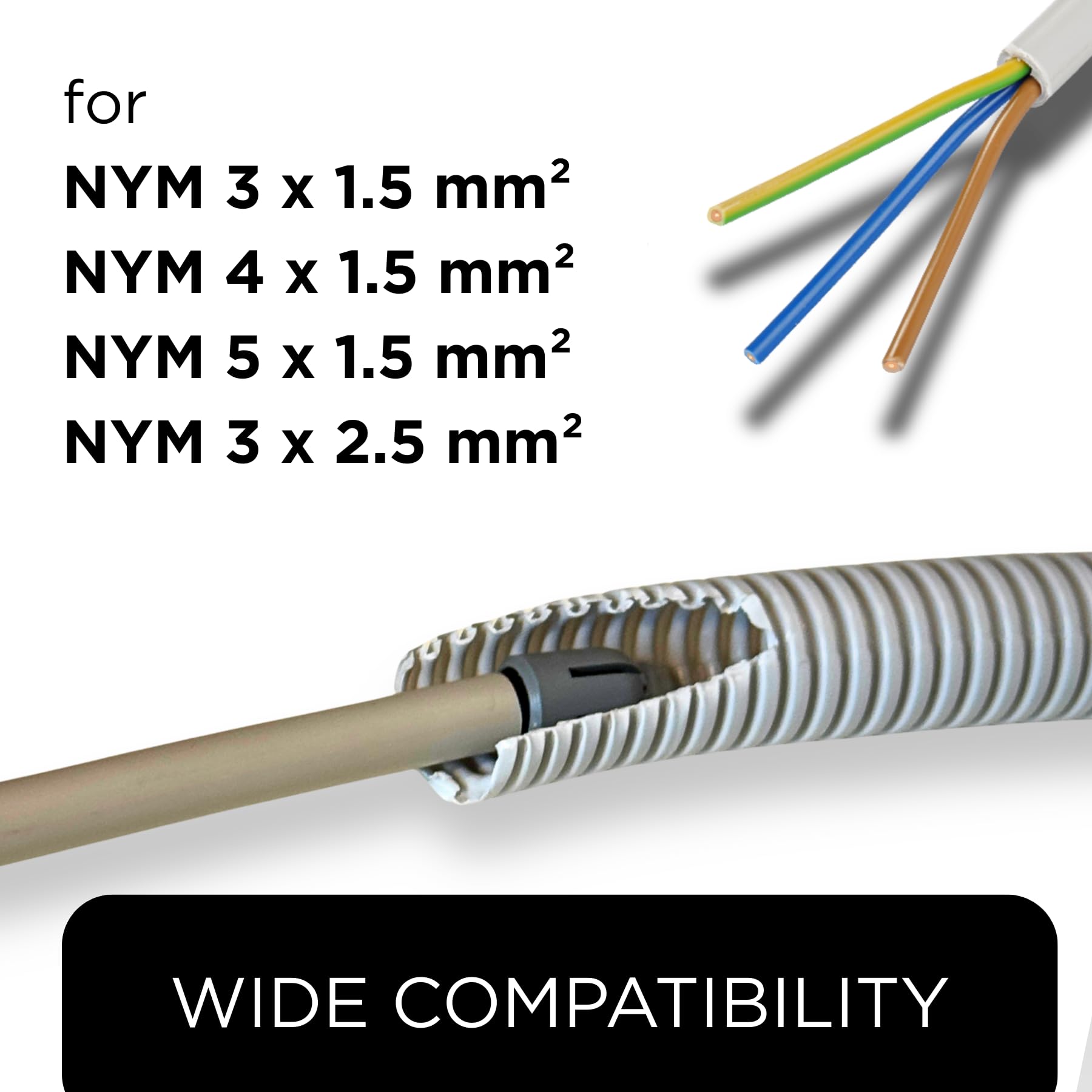 Aiuto di ritiro per tubi vuoti (NYM Allround Grey, 10)