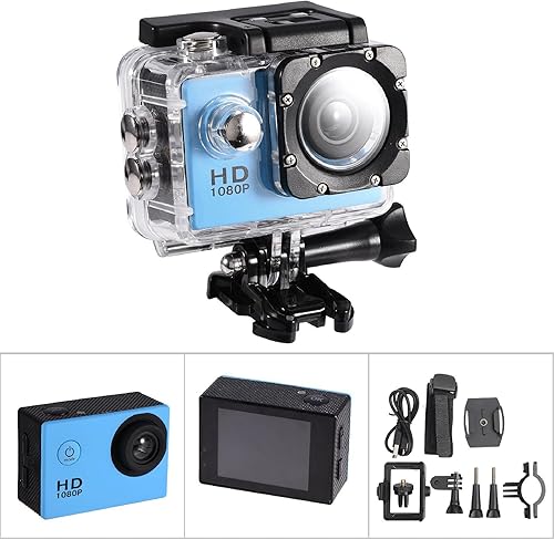 Miniatura 9 de Cámara de acción, impermeable, para ciclismo, deportes al aire libre, mini DV, cámara de acción Ultra HD 1080P 12M 2 pulgadas S n WiFi videocámara