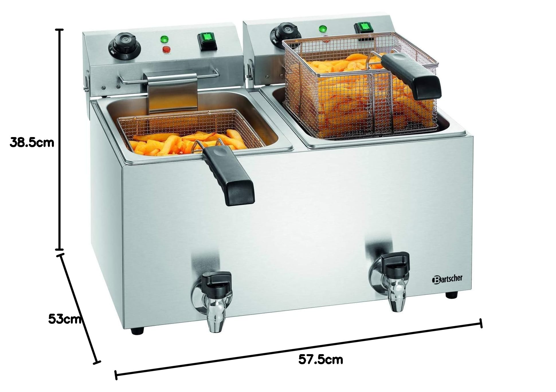 Bartscher Elektro-Fritteuse SNACK IV Plus 2 x 9L Gastronomiebedarf