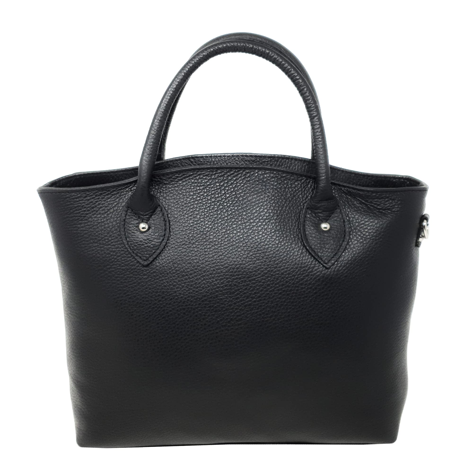 Chicca Borse Handbag Borsa a Mano da Donna in Vera Pelle Made in Italy - 35x28x11 Cm