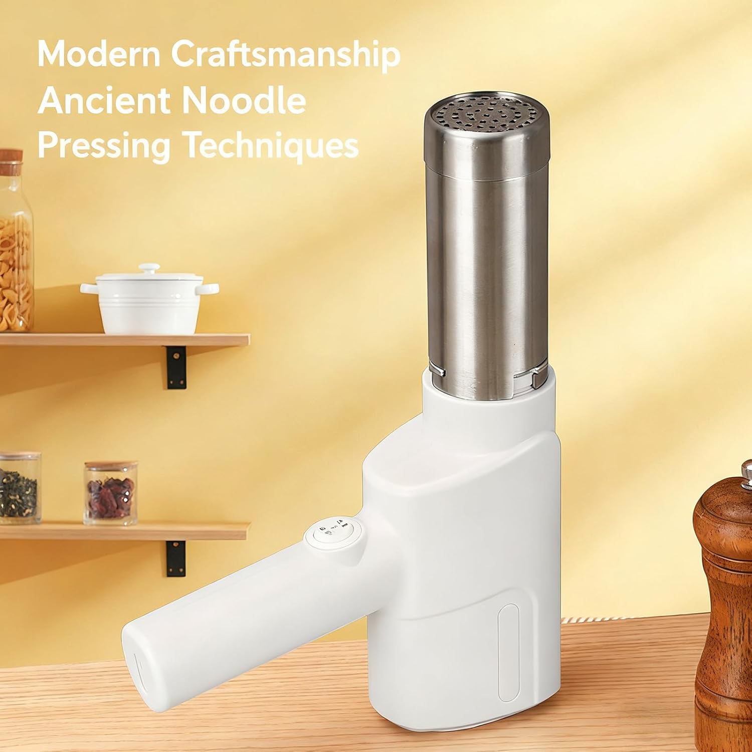 ハンドヘルドパスタメーカーコードレス電気パスタマシン 1500Mah パスタプレス機自家製調理用小型キッチンヌードルアプライアンス