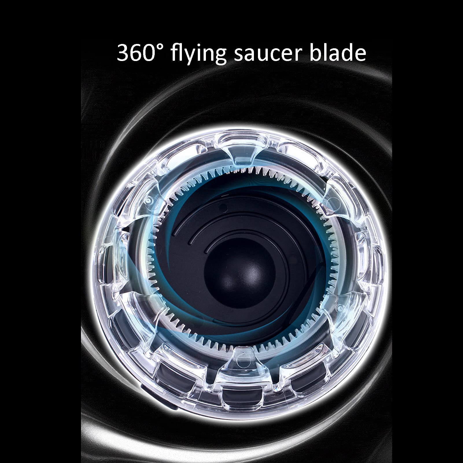 Hair Trimmer, Steel Bald Head Shaver 360° Flying Saucer Blade High for Barber Shop for Home - Image 4